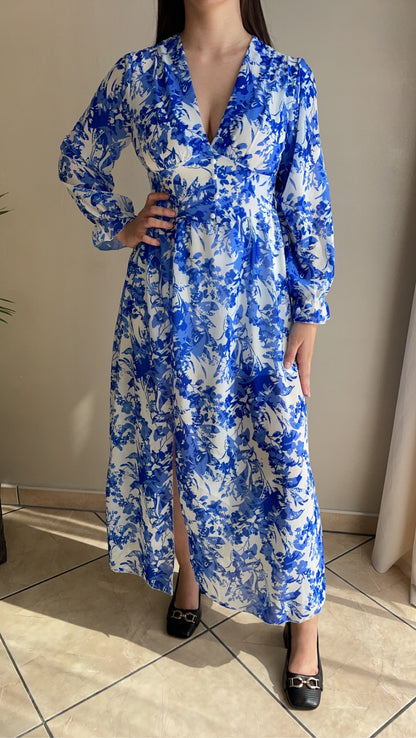 Robe longue à imprimé fleuri